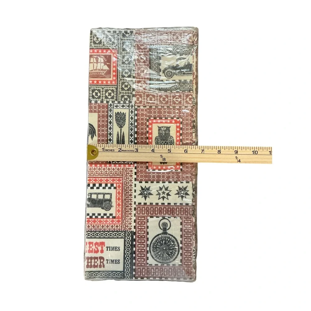 Vintage Americana‎ Folk Art Wrapping Paper Sheets Poor Richards Almanack 15x6.5
